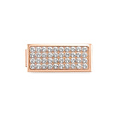 Nomination COMPOSABLE GLAM DOUBLE CRYSTAL Element aus Edelstahl, mit CRYSTAL verziert, rosegold PVD-beschichtet (01_weiss)